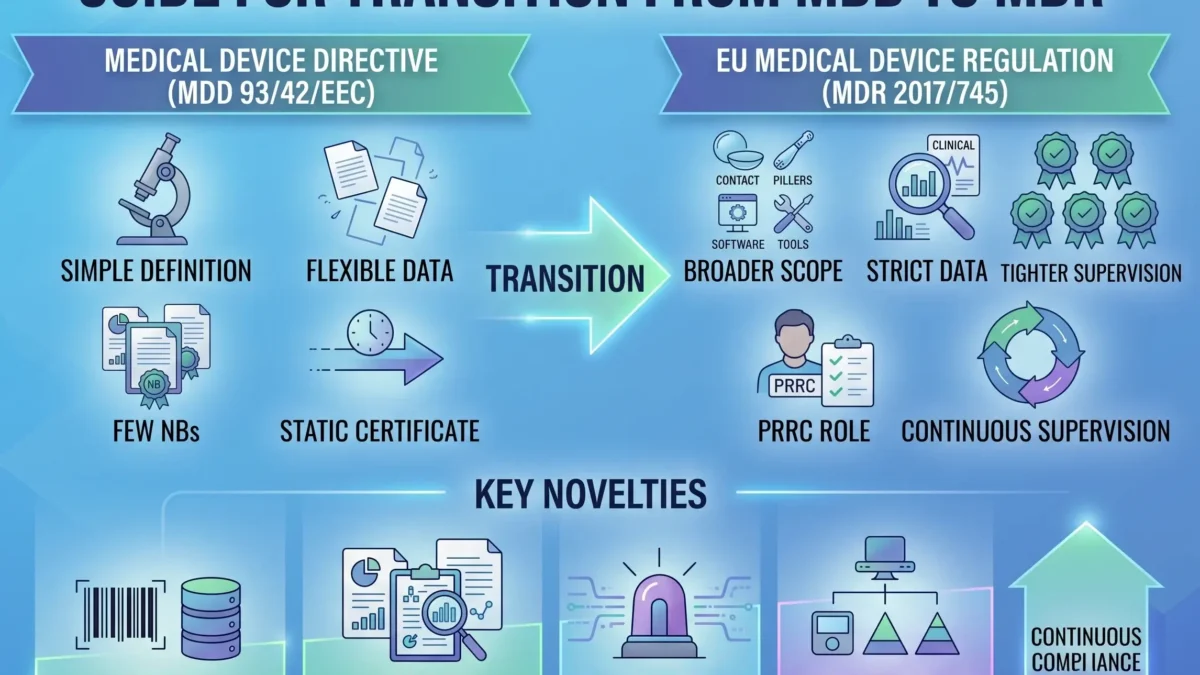 MDD to MDR: 10 Critical Changes Medical Device Manufacturers Must Know | MDRcert
